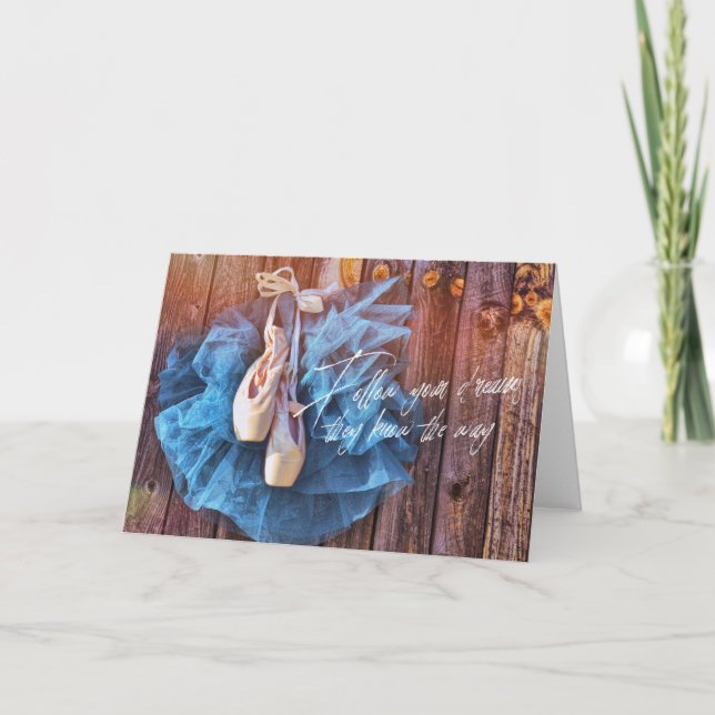 Agradecimento Cartão de Saudação BALLERINA DREAMS (Frente)