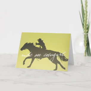 Agradecimento Cartão de Saudação BARREL RACER