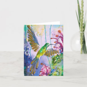 Agradecimento Cartão de Saudação bonito de VAZIO Hummingbird e F