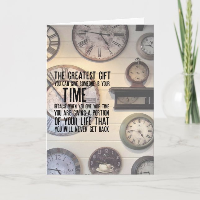 Agradecimento Cartão de Saudação CAPE CLOCKS (Frente)