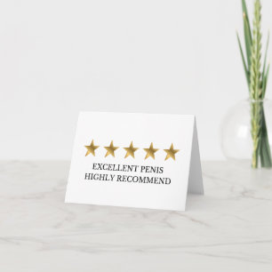 Agradecimento Cartão de Saudação CINCO STAR