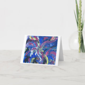 Agradecimento Cartão de saudação colorido em azul!