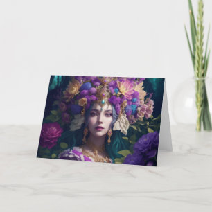Agradecimento Cartão de Saudação da Deusa Natural das Flores Mag
