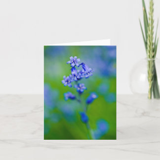 Agradecimento Cartão de saudação da flor campainha azul