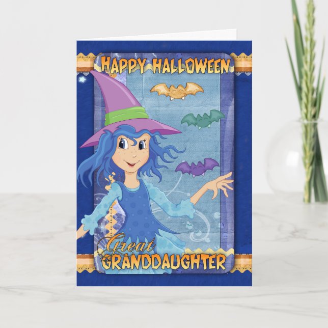 Agradecimento Cartão de saudação da neta excelente halloween (Frente)