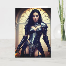 Agradecimento Cartão de Saudação da Rainha Guerreira Gótica!