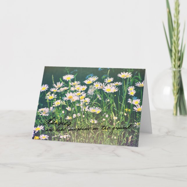 Agradecimento Cartão de Saudação DAISIES (Frente)