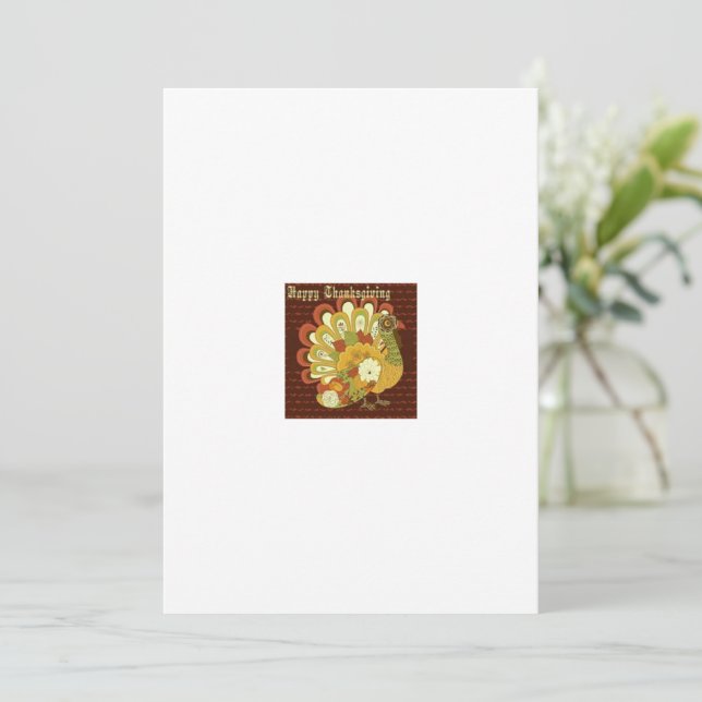 Agradecimento Cartão de Saudação de Ação de Graças (Em pé/Frente)