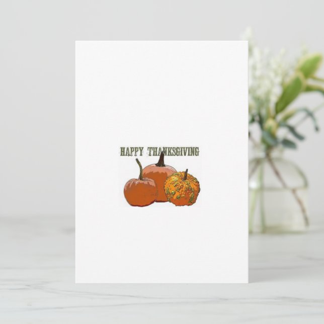 Agradecimento Cartão de Saudação de Ação de Graças (Em pé/Frente)