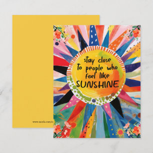 Agradecimento Cartão de Saudação de Amizade Sun Inspiracional Bo