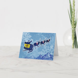 Agradecimento Cartão de saudação de bandeira de Natal do Novo Mé