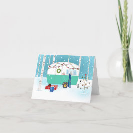 Agradecimento Cartão de Saudação de Camper de Natal
