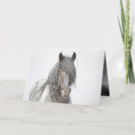 Agradecimento Cartão de Saudação de Cavalo Selvagem Blue Zeus Po