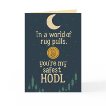 Cartão de Saudação de Cripto Amor do HODL Mais Seg