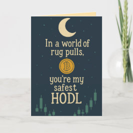 Agradecimento Cartão de Saudação de Cripto Amor do HODL Mais Seg