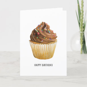 Agradecimento Cartão de saudação de cupcake de aniversário diver