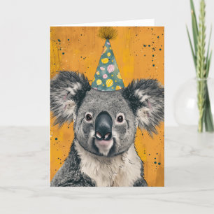 Agradecimento Cartão de Saudação de Festa de aniversário Koala