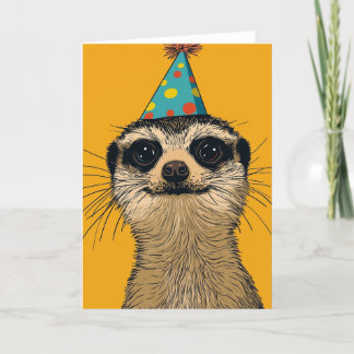 Agradecimento Cartão de saudação de Festa de aniversário Meerkat