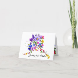 Agradecimento Cartão de Saudação de Flores Selvagens do Alasca