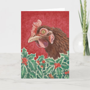 Agradecimento Cartão de Saudação de Frango de Natal