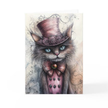 Cartão de Saudação de Gato Wonka