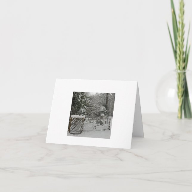 Agradecimento Cartão de saudação de inverno do portão de neve (Frente)