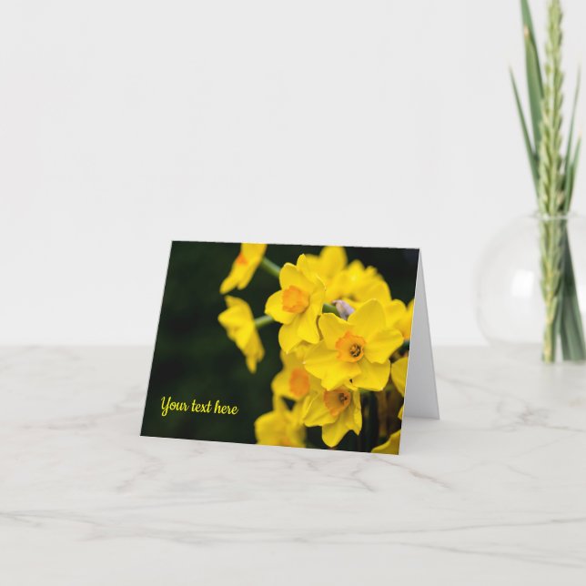 Agradecimento Cartão de saudação de narcisos (Frente)