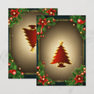 Agradecimento cartão de saudação de natal