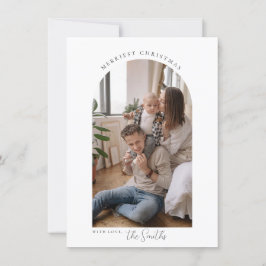 Agradecimento Cartão de saudação de Natal de Arch Minimalista