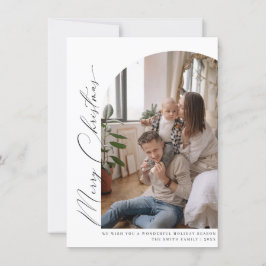 Agradecimento Cartão de saudação de Natal de Arch Minimalista