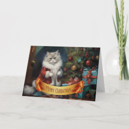 Agradecimento Cartão de saudação de Natal para gatos Ragdoll