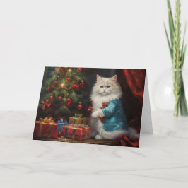 Agradecimento Cartão de saudação de Natal para gatos Ragdoll