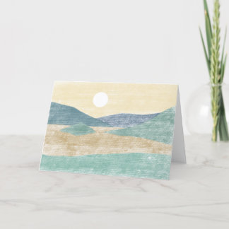 Agradecimento Cartão de Saudação de Paisagem de Pastel Desenhado