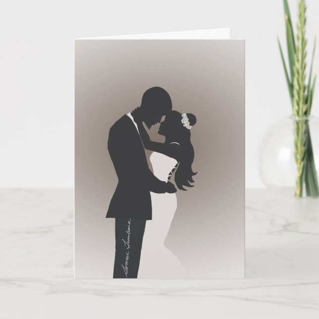 Agradecimento Cartão de Saudação de Parabéns de Casamento (Frente)