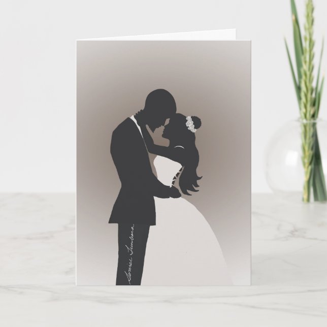 Agradecimento Cartão de Saudação de Parabéns de Casamento (Frente)