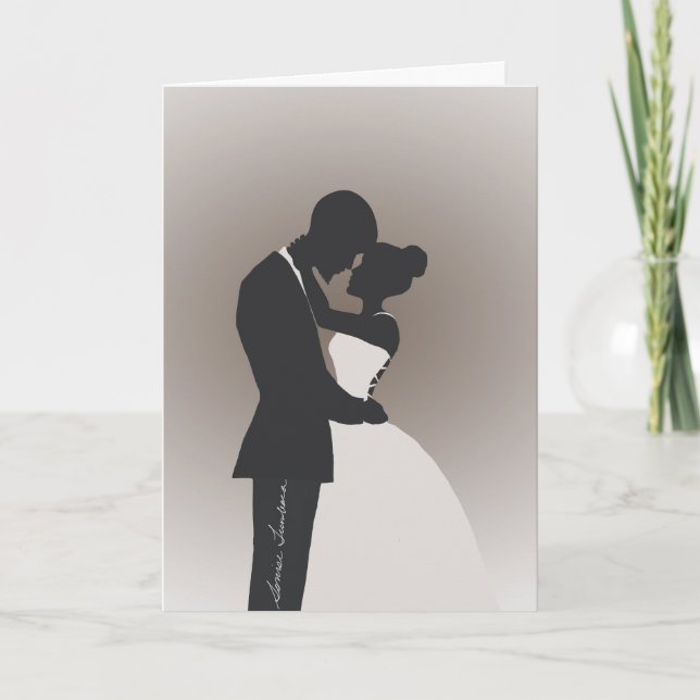 Agradecimento Cartão de Saudação de Parabéns de Casamento (Frente)