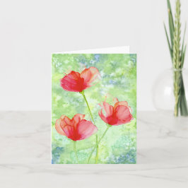 Agradecimento Cartão de Saudação de Poppies