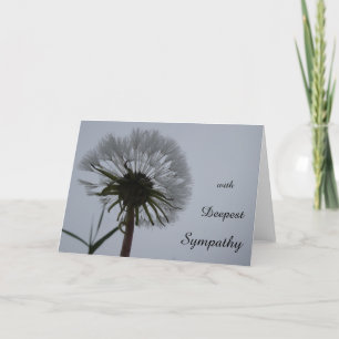 Agradecimento Cartão de Saudação de Simpatia Serene Dandelion
