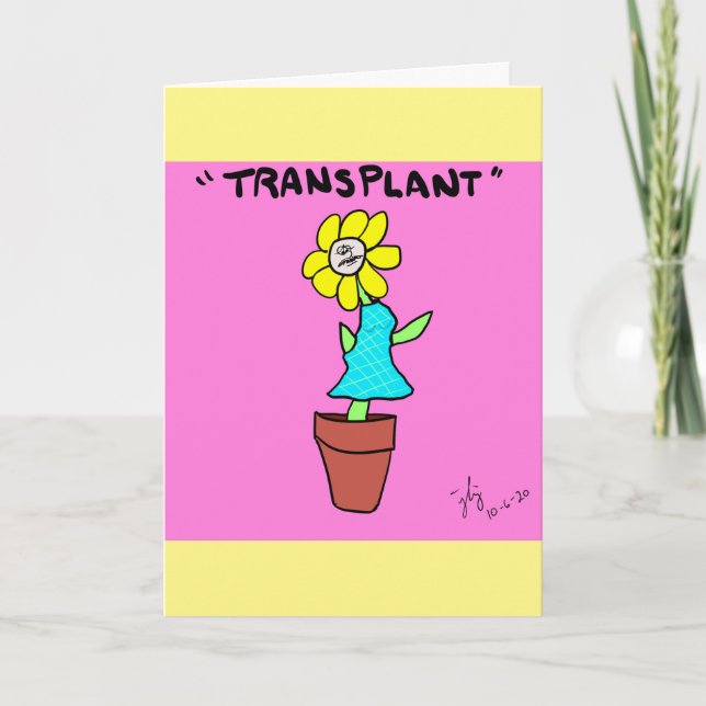 Agradecimento Cartão de saudação de transplante (Frente)