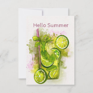 Agradecimento Cartão de Saudação de Verão de Mojito