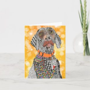 Agradecimento Cartão de saudação de Weimaraner bonito e colorido