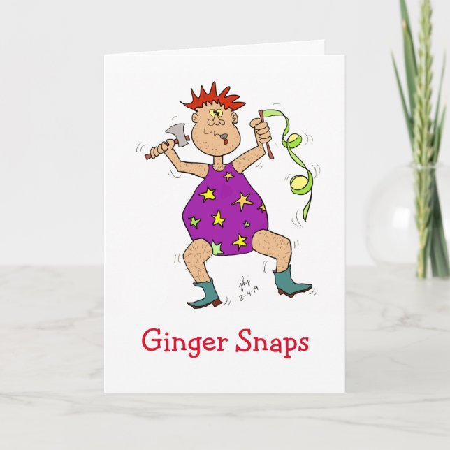 Agradecimento Cartão de saudação do Ginger Snap (Frente)