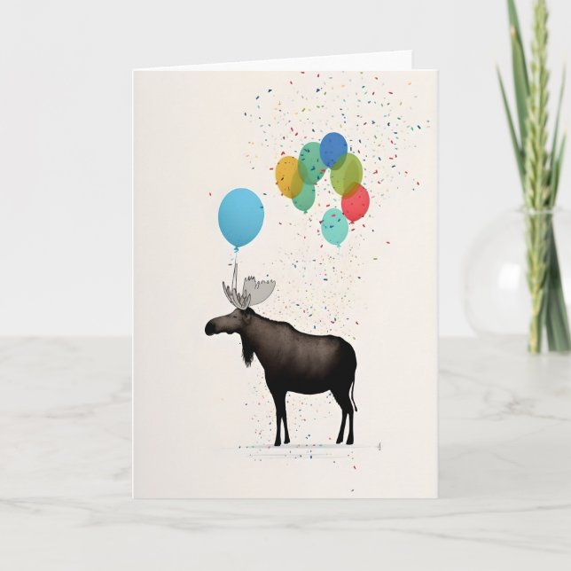 Agradecimento Cartão de Saudação do Moose Party (Frente)