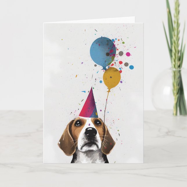 Agradecimento Cartão de Saudação do Partido Beagle (Frente)