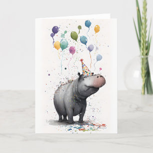 Agradecimento Cartão de Saudação do Partido Hippo