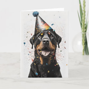 Agradecimento Cartão de Saudação do Partido Rottweiler