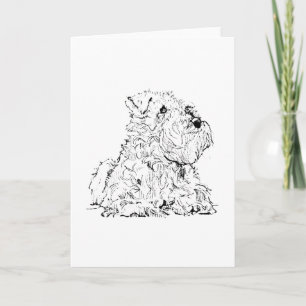Agradecimento Cartão de Saudação do Schnauzer Miniatura Ilustraç