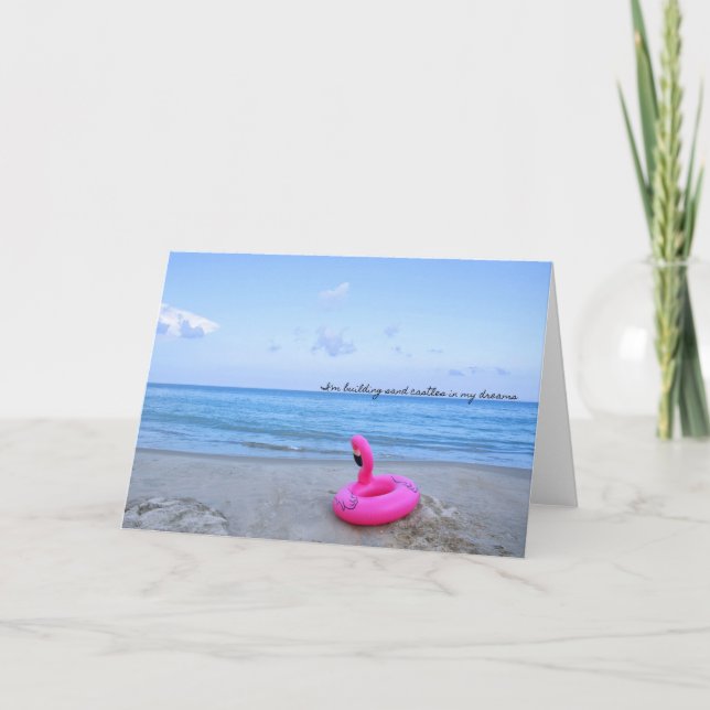 Agradecimento Cartão de Saudação FLAMINGO PINKADO (Frente)