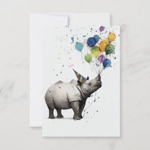 Agradecimento Cartão de saudação flat de Festa de aniversário Rh