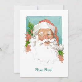 Agradecimento Cartão de Saudação Flat Santa Claus